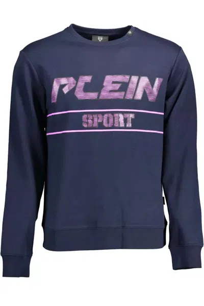 Shop Plein Sport Sleek Athletic Sweatshirt With Logo Men's Detail In Blue