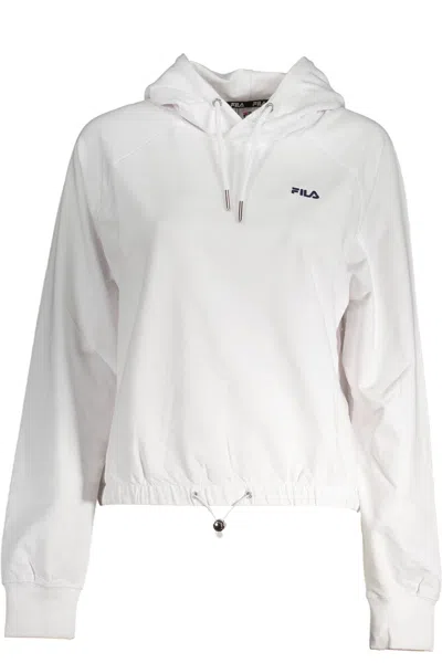 Shop Fila Classic Hooded Sweatshirt With Women's Embroidery In White