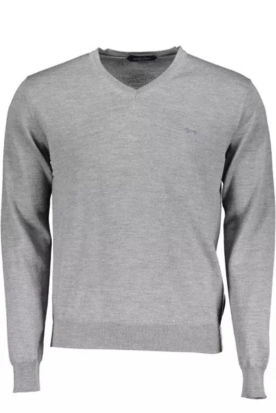 Shop Harmont & Blaine Elegant V-neck Wool Sweater In Men's In Grey