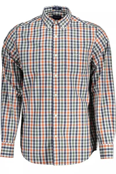 Shop Gant Ele Button-down Men's Men's Shirt In Green