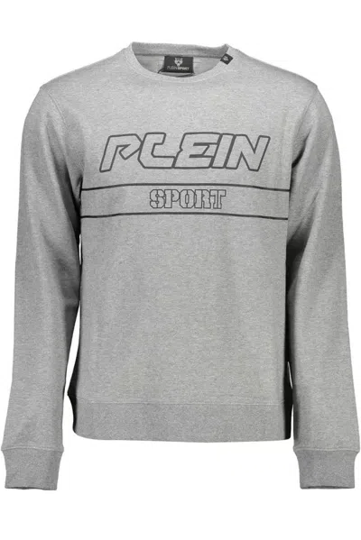 Shop Plein Sport Sleek Long-sleeve Sweatshirt With Men's Logo In Grey