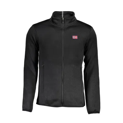 Shop Norway 1963 Sleek Long Sleeve Zip Men's Sweatshirt In Black