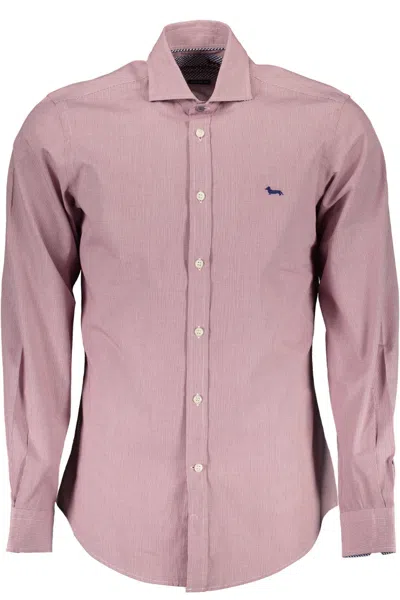 Shop Harmont & Blaine Elegant Narrow Fit Men's Men's Shirt In Purple