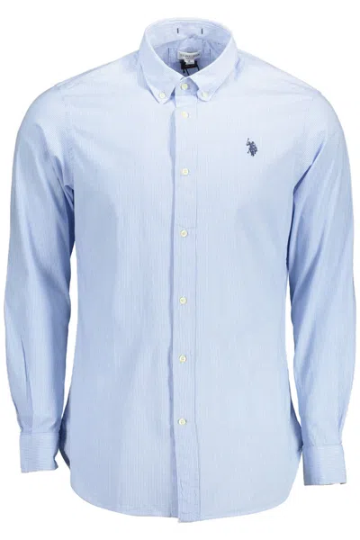 Shop U.s. Polo Assn U. S. Polo Assn. Chic Slim Fit Long Sleeve Button-down Men's Shirt In Blue