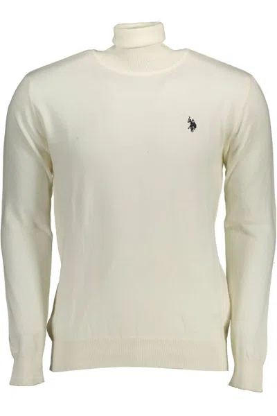 Shop U.s. Polo Assn U. S. Polo Assn. High Collar Cotton-cashmere Men's Sweater In White
