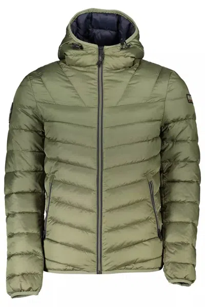 Shop Napapijri Sleek Polyamide Hooded Jacket In Men's In Green