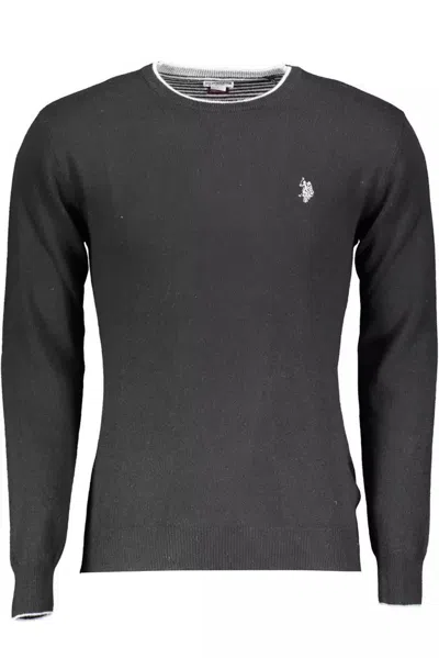 Shop U.s. Polo Assn U. S. Polo Assn. Elegant Slim Fit Textu Sweater For Men's Men In Black
