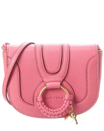 Shop See By Chloé Hana Mini Leather Crossbody In Pink
