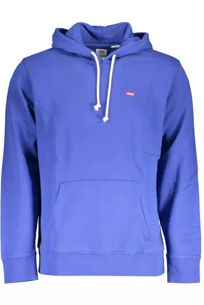 Shop Levi's Chic Cotton Hooded Men's Sweatshirt In Blue