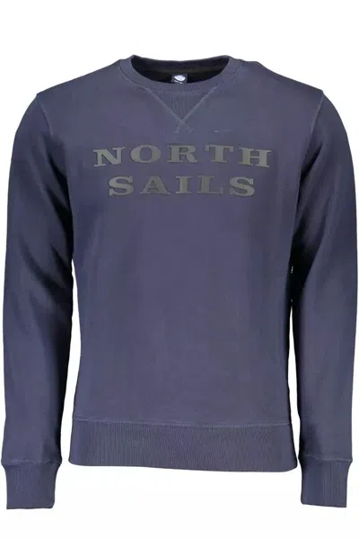 Shop North Sails Organic Cotton Round Neck Men's Sweater In Blue