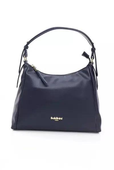 Shop Baldinini Trend Elegant Shoulder Bag With En Women's Detailing In Blue