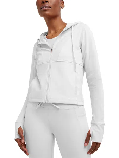 Shop Champion Womens Lightweight Polyester Zip-up Jacket In White