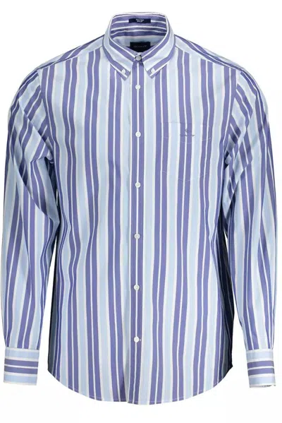 Shop Gant Ele Long-sleeved Men's Shirt In Blue
