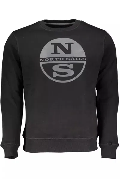 Shop North Sails Elevated Casual Sweatshirt With Men's Print In Black