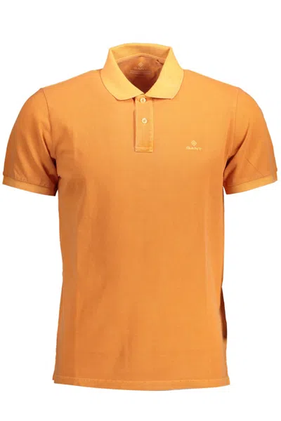 Shop Gant Ele Short-sleeved Polo Men's Shirt In Orange