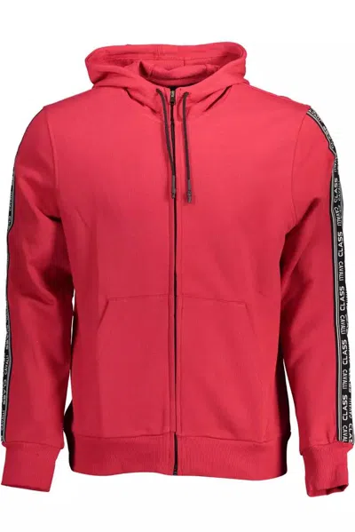 Shop Cavalli Class Chic Hooded Sweatshirt With Contrasting Men's Details In Pink