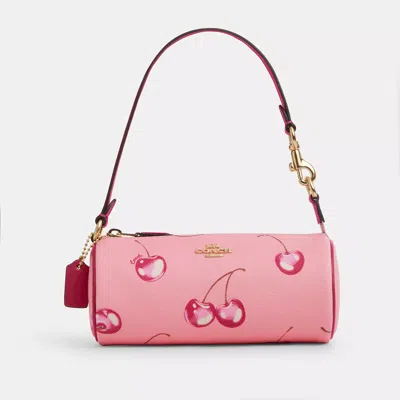 Shop Coach Outlet Nolita Barrel Bag With Cherry Print In Multi