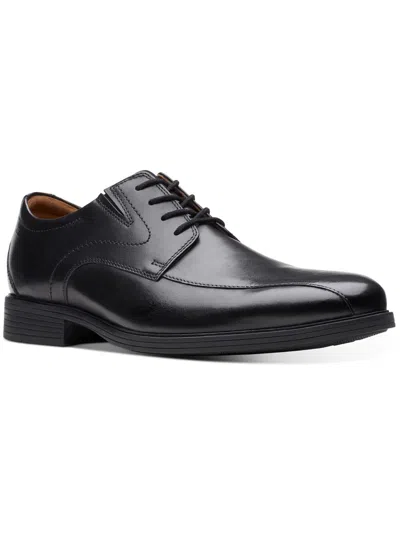 Shop Clarks Whiddon Pace Mens Leather Derby Shoes In Black