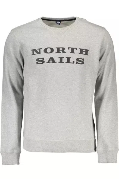Shop North Sails Organic Cotton Long-sleeved Men's Sweatshirt In Grey
