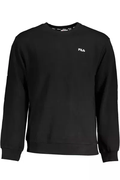 Shop Fila Elegant Long-sleeve Embroide Men's Sweatshirt In Black