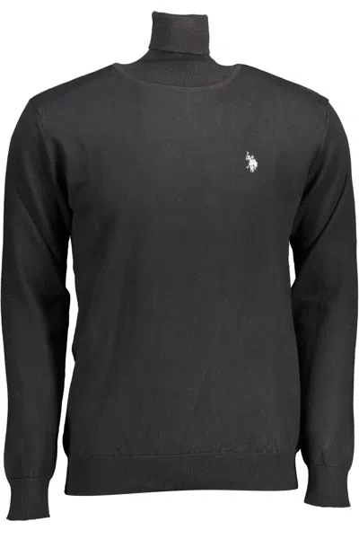 Shop U.s. Polo Assn U. S. Polo Assn. Elegant Turtleneck Sweater With Logo Men's Embroidery In Black