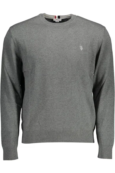 Shop U.s. Polo Assn U. S. Polo Assn. Classic Round Neck Logo Men's Sweater In Grey