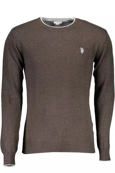 Shop U.s. Polo Assn U. S. Polo Assn. Slim Fit Wool Blend Men's Men's Sweater In Brown