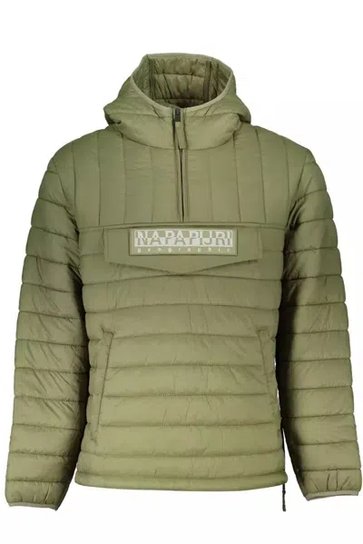Napapijri Green Polyamide Men Jacket In Green