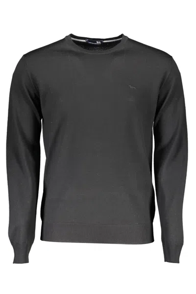 Shop Harmont & Blaine Elegant Crew Neck Wool Sweater In Men's In Black