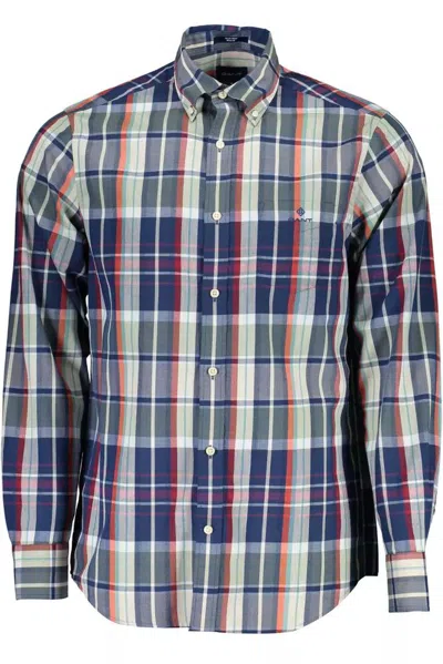 Shop Gant Classic Button-down Men's Men's Shirt In Green