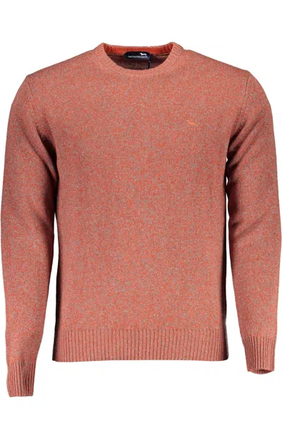 Shop Harmont & Blaine Elegant Crew Neck Sweater With Men's Embroidery In Pink
