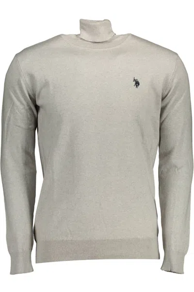 Shop U.s. Polo Assn U. S. Polo Assn. Elegant Turtleneck Cashmere Blend Men's Sweater In Grey