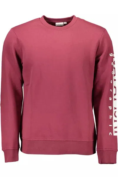 Shop Napapijri Soft Organic Cotton Blend Men's Sweater In Pink