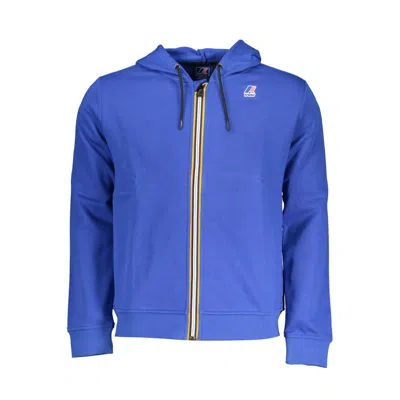 Shop K-way Chic Hooded Sweatshirt With Contrast Men's Details In Blue