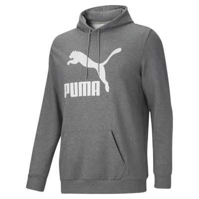 Shop Puma Men's Classics Logo Hoodie Big & Tall In Grey