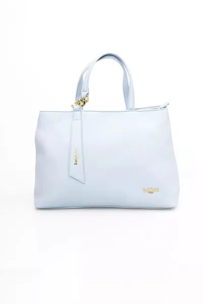 Shop Baldinini Trend Elegant Shoulder Bag With En Women's Accents In Blue
