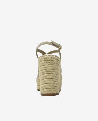 Kenneth Cole The Solace Platform Espadrille Wedge Sandal In Almond Suede