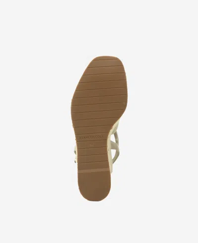 Kenneth Cole The Solace Platform Espadrille Wedge Sandal In Almond Suede