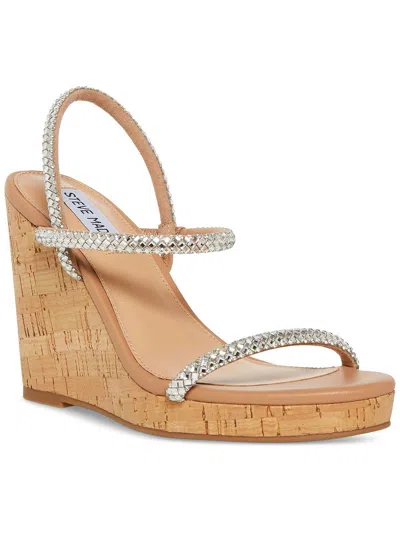 Shop Steve Madden Udell Womens Strappy Slip-on Wedge Sandals In Multi