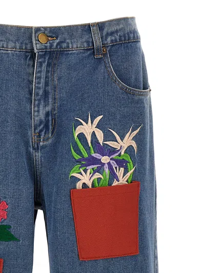 Shop Kidsuper Flower Pots Jeans Blue