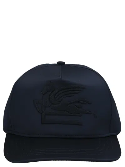 Shop Etro Logo Cap Hats Blue
