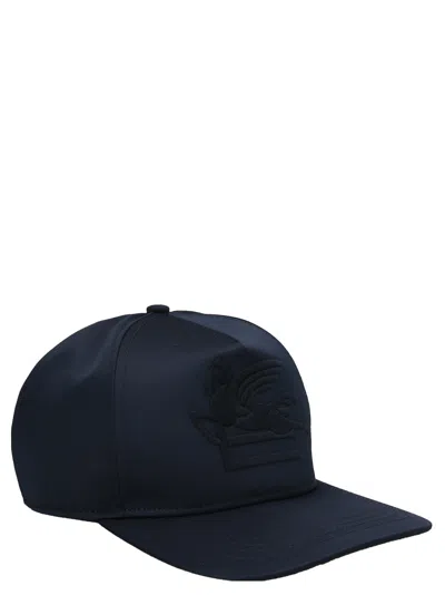 Shop Etro Logo Cap Hats Blue