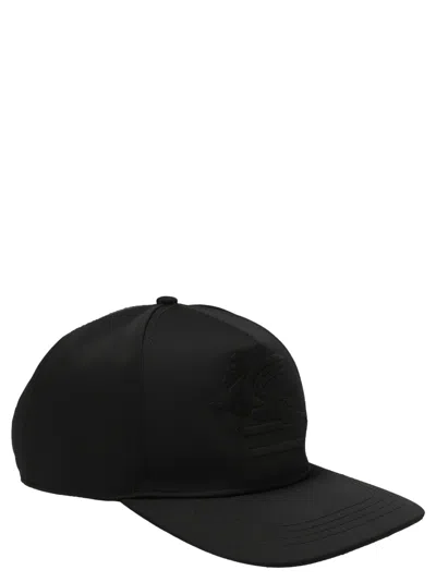 Shop Etro Logo Hat Hats Black