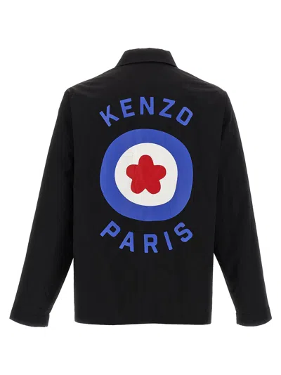 Shop Kenzo Target Light Coach Casual Jackets, Parka Black