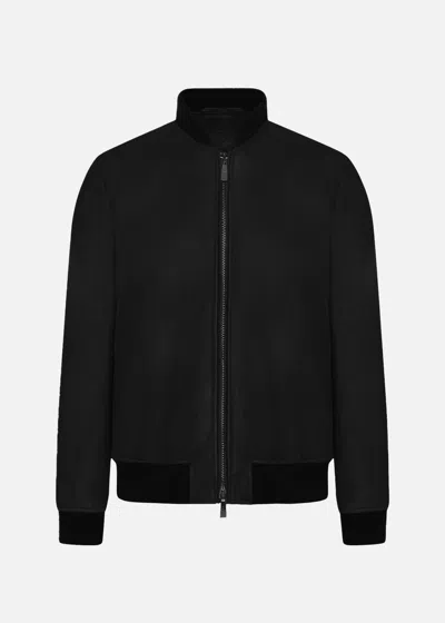 Shop Malo Leather Bomber Jacket