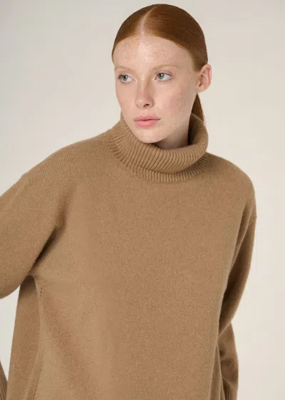 Shop Malo Turtleneck Sweater In Regenerated Cashmere And Wool