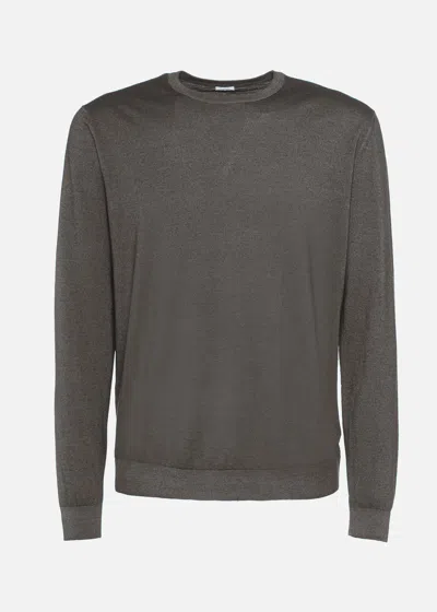 Shop Malo Crew Neck Sweater In Cashmere And Silk