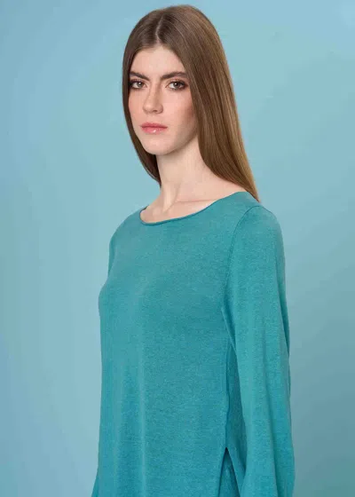 Shop Malo Silk And Linen Boat Neck Sweater
