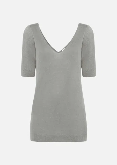 Shop Malo Silk And Linen V-neck Sweater