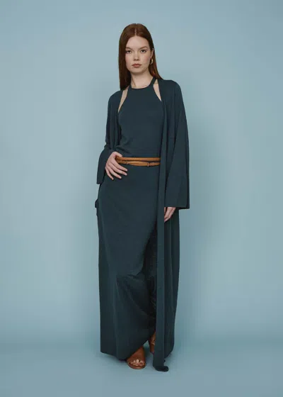 Shop Malo Long Cardigan In Silk And Linen